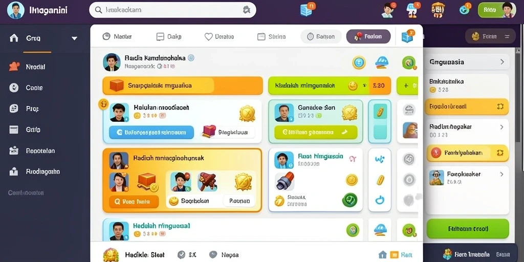 Fitur komunitas untuk berinteraksi dengan pemain lain.